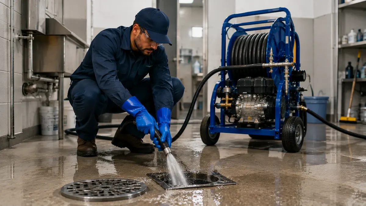 Floor Drain Hydro Jet Cleaning in San Bruno
