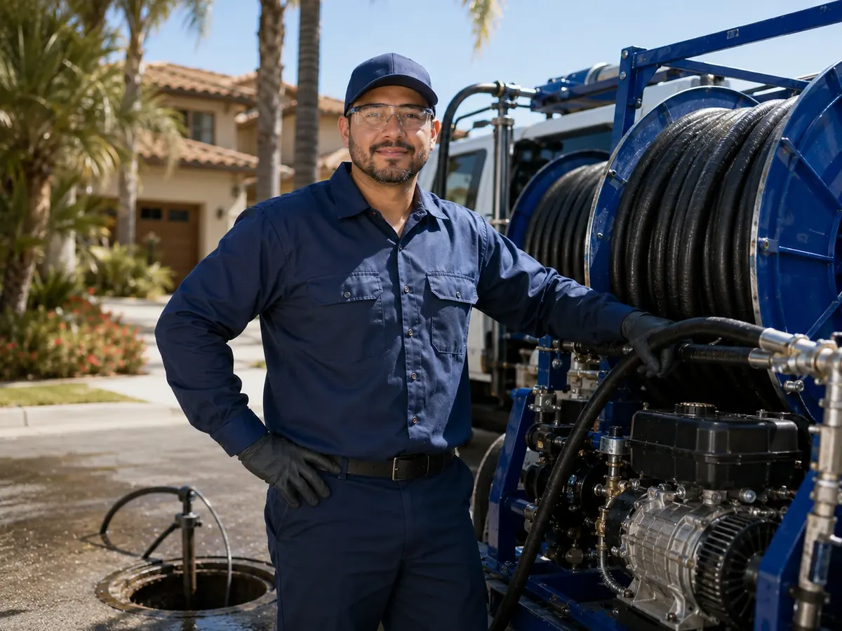Hydro jet sewer cleaning in San Bruno