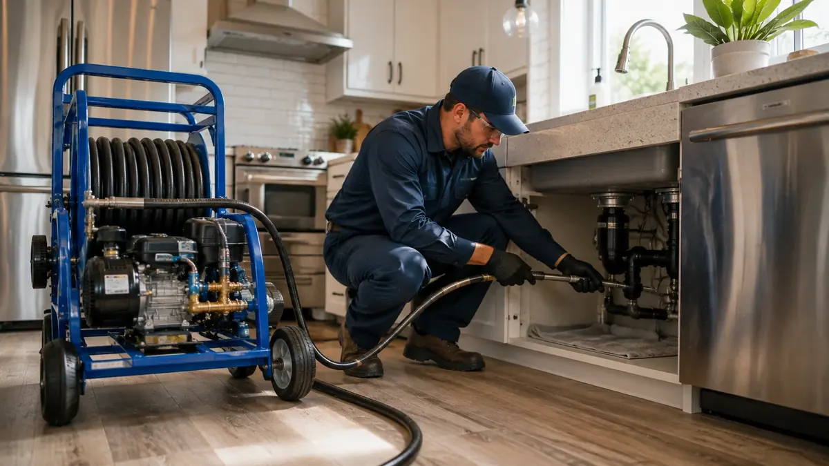 Kitchen Drain Hydro Jetting in San Bruno