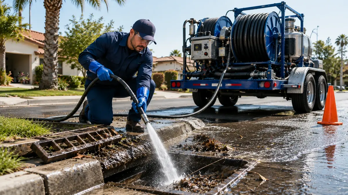 Storm Drain Hydro Jet Cleaning in San Bruno