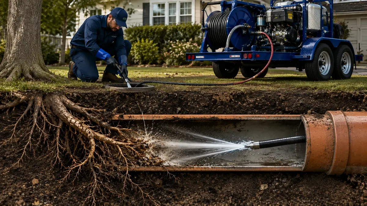 Tree Root Removal with Hydro Jetting in San Bruno
